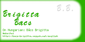brigitta bacs business card